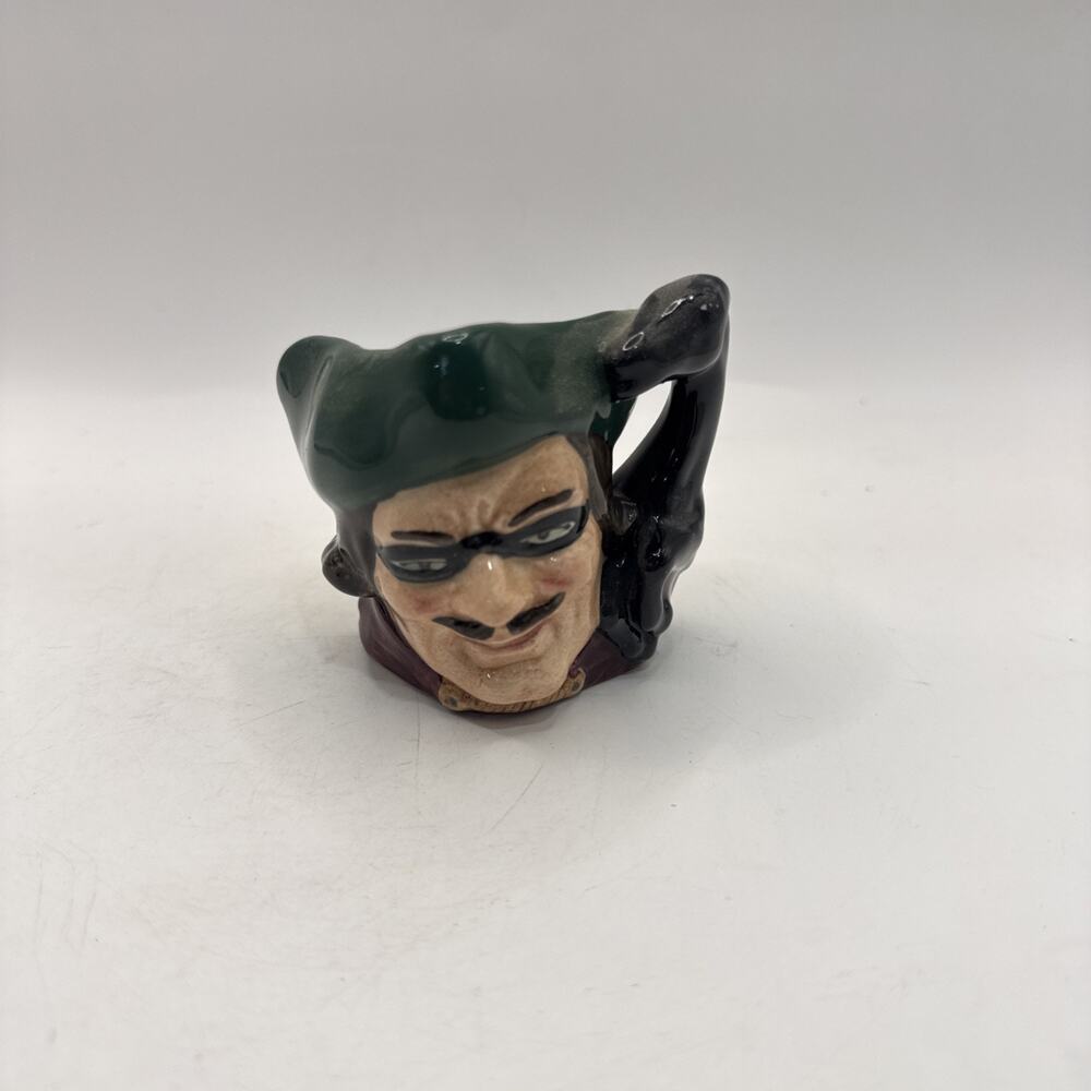 Royal Doulton D6542 Dick Turpin Miniature Character Toby Mug - 2 1/2" Tall *